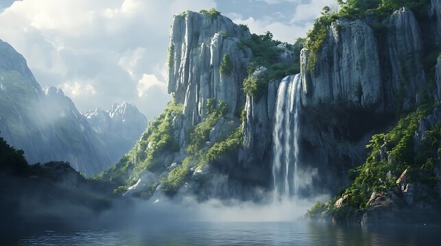 waterfall in yosemite national park