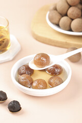 Dried Longan Fruit Guangdong Chinese Dessert Bowl Tea Traditional Sweet Healthy Snack Asian Cuisine
