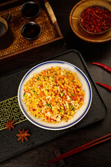 Yangzhou Fried Rice with Egg - Traditional Chinese Cuisine Specialty Dish Food Photography