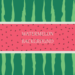 Square watermelon background pattern design template