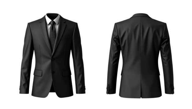 Classic and Modern Suit Variety Set, isolated on transparent background