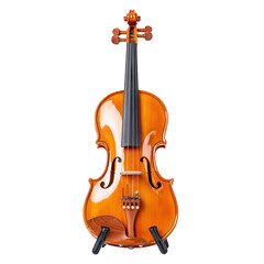 Obraz premium Detailed Studio Shot of a Wooden Violin Instrument on transparent background. Ai Generated Images
