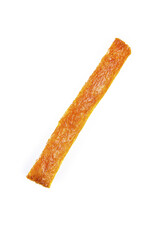 Spicy Orange Meat Stick Snack Isolated on White Background