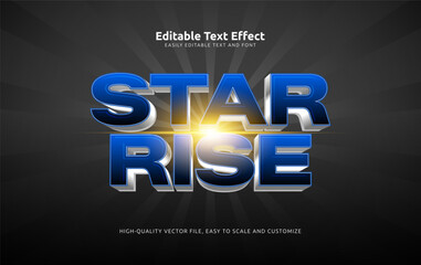 star rise editable text effect
