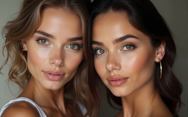 two attractive women. High quality