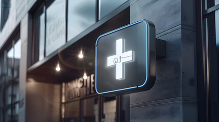 medical signage mockup pharmacy