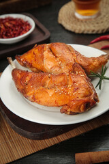 Spicy Szechuan Roasted Rabbit Legs with Golden Crispy Skin and Traditional Chinese Seasonings