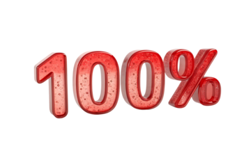 100% icon symbol 3d style
