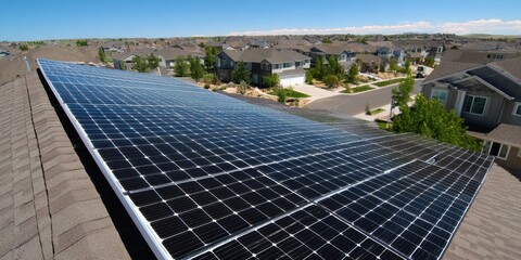 Modern Residential Solar Panel Installation on Rooftop for Sustainable Energy Premium Clean Technology Lifestyle Content for Eco-Friendly Marketing Campaigns