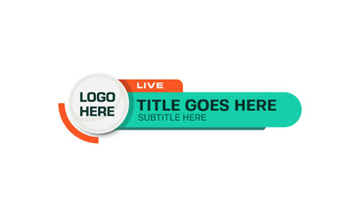 Obraz premium Modern lower third. Creative name or title bar headline layout.