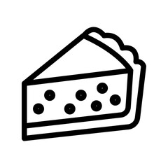 Cheesecake Line Icon of Dessert Types Icon Set