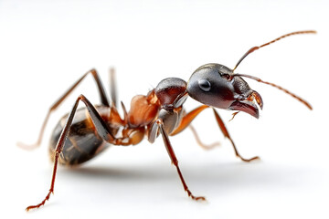 Close-up of a detailed ant showcasing its unique features and intricate structure.
