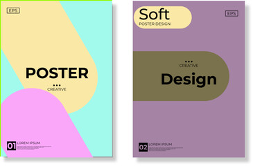 Simple template with abstract geometric shapes. Modern abstract covers set, minimal covers design. Frame for your message or photo. Layout for flyer, poster or cover. vector illustration.