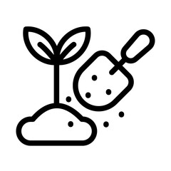 Fertilizing Plants Line Icon of Fertilizers Icon Set