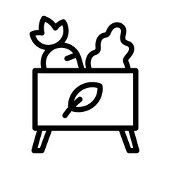 Icon Name Line Icon of Zero Waste Living (Food) Icon Set