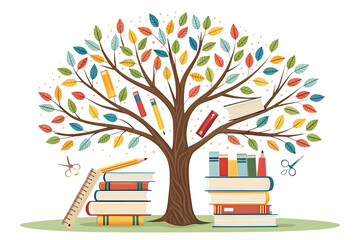 Tree of knowledge an imaginative depiction awakens hidden wisdom