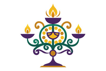 burning candle holder