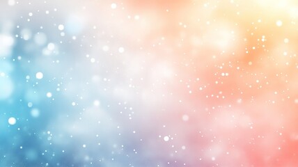 Dreamy Gradient Background: Soft Blue to Warm Orange Transition with White Light Spots for Poster Design, Brochures and Web Background Decoration