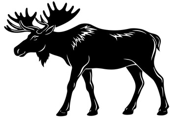 silhouette of a moose