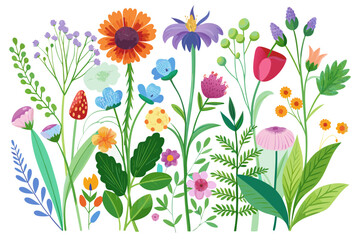 Fototapeta premium spring flowers vector