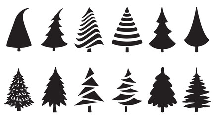 Christmas tree vector illustration