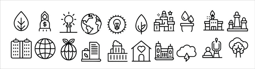 esg environmental social governance editable stroke icon