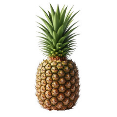 Fototapeta premium Whole ripe pineapple isolated on transparent background