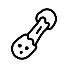 Chicken Drumette Line Icon of Appetizers Icon Set