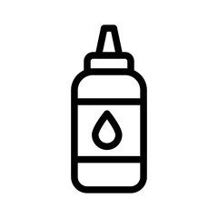 Ketchup Bottle Line Icon of Condiments and Sauces Icon Set