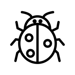 Ladybug Line Icon of Garden Pests Icon Set