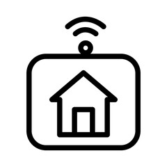 Remote Home Signal Line Icon of Home Automation Hubs Icon Set