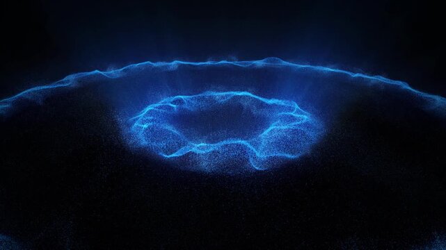 Blue ripple dispersion vibration special effect material with 4K technology