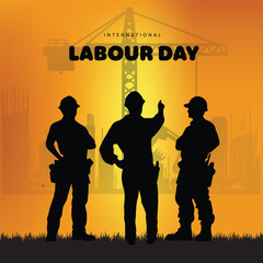 happy Labour day or international workers day. Modern labour day and may day celebration design. 