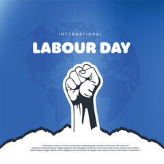 happy Labour day or international workers day. Modern labour day and may day celebration design. 