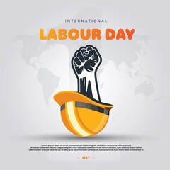 happy Labour day or international workers day. Modern labour day and may day celebration design. 