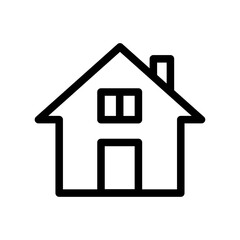 Simple House Line Icon of Real Estate Photography Icon Set