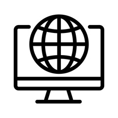 Monitor Line Icon of Film Distribution Icon Set