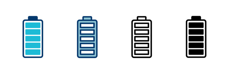 battery icon vector isolated on white background. Battery vector icon. battery charge level. battery charging icon