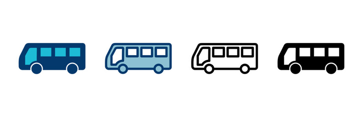 Bus Icon vector isolated on white background. Black bus vector icon