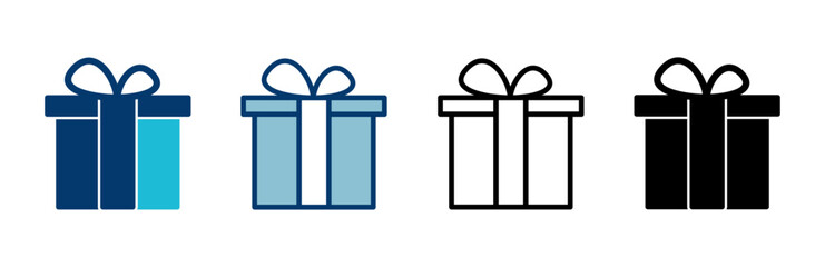 Gift icon vector isolated on white background. gift vector icon.  birthday gift