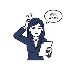 Flat vector 2D icon — Confusion at Work: The 'Wait, What?' Moment