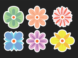 Flat flowers graphic collections
