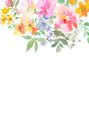 Abstract watercolor floral drop background for wedding invitation card, banner and poster. Vector file