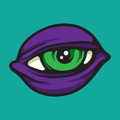 Smoky Eye Cartoon Vector Illustration