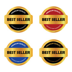 Set of Best Seller label for business purposes