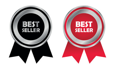 Set of Best Seller label for business purposes