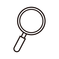 シンプルな虫眼鏡アイコン（検索アイコン）のベクターイラスト