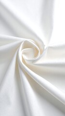 Smooth, white fabric folds