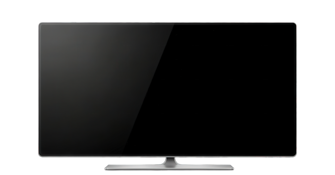 Sleek modern flat-screen television with a reflective display showcasing cutting-edge technology and immersive entertainment potential for homes and businesses