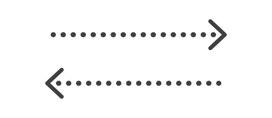 シンプルな角の丸い破線矢印